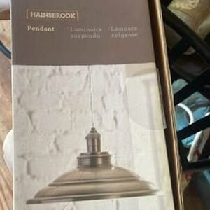 Hainsbrook Pendant Light Antique Pewter Metal Shade New Industrial Adjustable